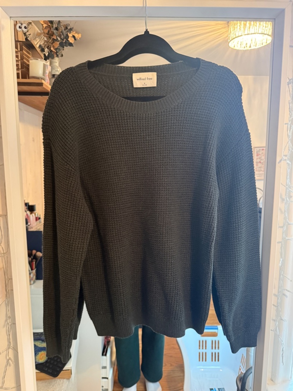 Wilfred Black Knit Crewneck Sweater - Women's Scoop Crew